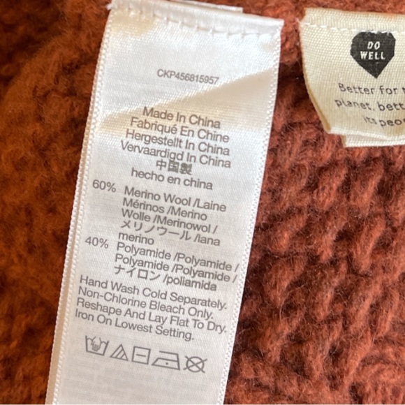 Madewell Ridgecrest Cable Pullover Sweater Wool Blend Size Large - Picture 11 of 13